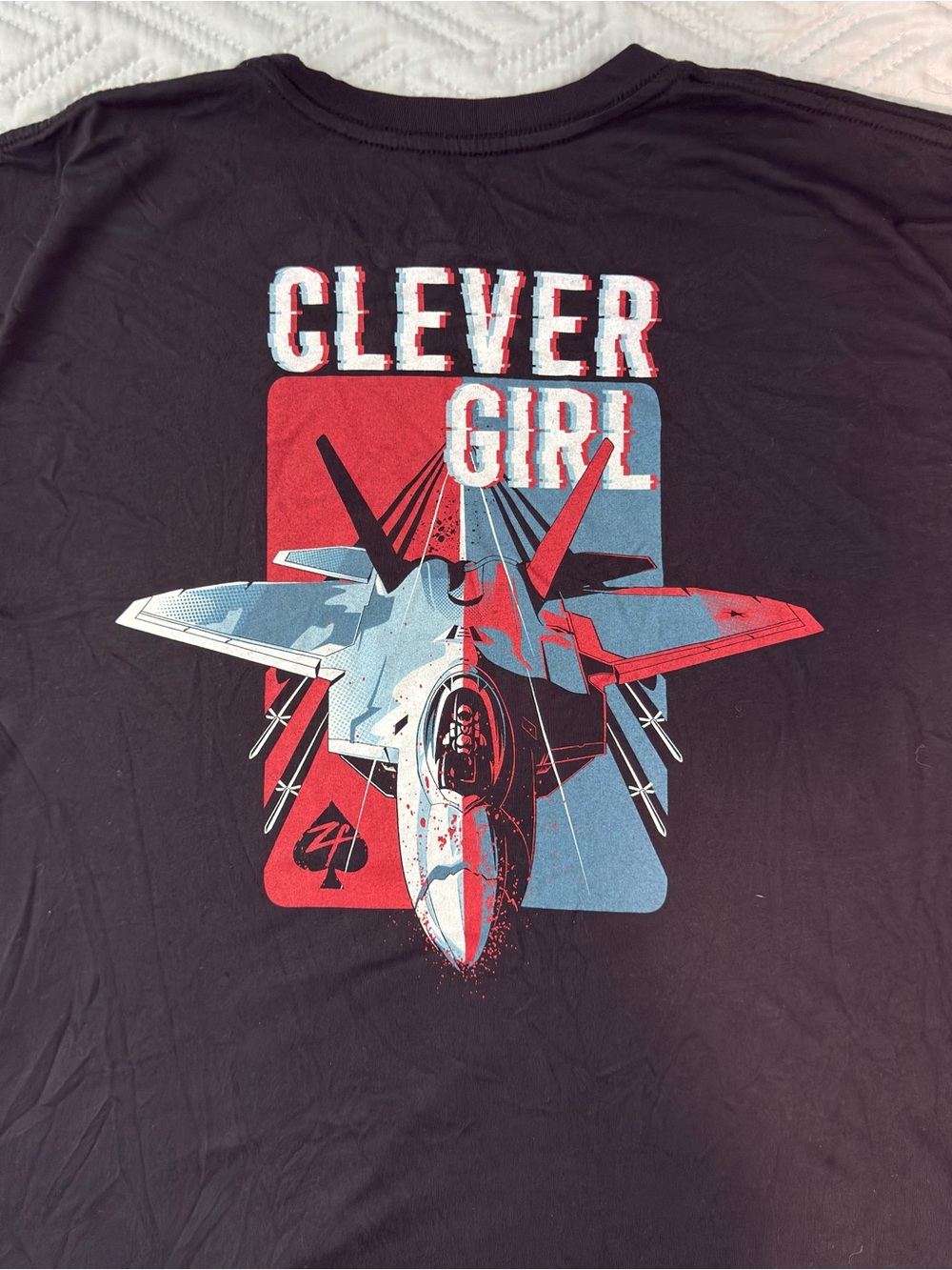Zero Foxtrot black XL Clever Girl fighter jet